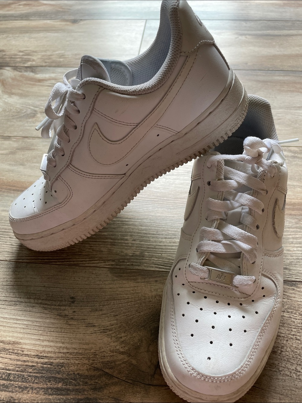 Nike White Low-Top Leather Sneakers